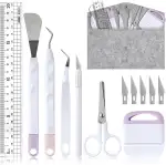 OSDUE Entgitterwerkzeug Plotter Zubehör, 13 Stück Vinyl Jäten Werkzeuge, Edelstahl DIY Bastelwerk...