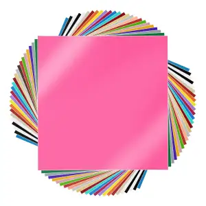 Prime Vinyl 25 Stück Vinylfolie Plotter, 30.5 x 30.5cm Plotterfolie Vinyl, Selbs