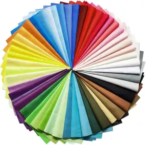 50 Stück Patchwork – 10 x 10 cm große Quadrate, Stoffpaket in Volltonfarbe zum N