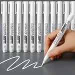 Acrylstifte,Weiß Stift Marker,Geeignet für Holz, Metall, Glas, Stoff, Stein, Reifenmalerei, Fotoalben (12 Pcs)