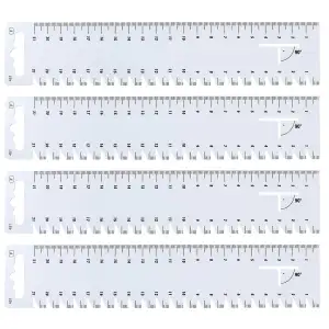 4 Stück 23cm*4cm Handmaß Set, Saummaß Set Nählineal Set Schneiderlineal Lineal N