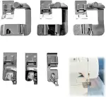 6 Stücke Nähfüße Metall Nähfuß - Set aus Metall für Brother, Singer, W6, Elina, Janome - für Vers...