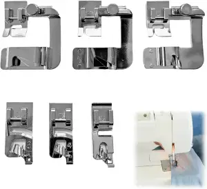 6 Stücke Nähfüße Metall Nähfuß - Set aus Metall für Brother, Singer, W6, Elina, 