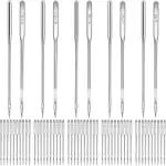 EEEKit 100 Stück Universal Nähmaschinennadeln, 5 Größen 65/9 75/11 90/14 100/16 110/18 Edelstahl ...