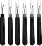 SKDFHOD Nahttrenner Set, Ergonomischer Griff, Große Schwarze Nahttrenner mit Schutzkappe, Nähzubehör, zum Nähen, Basteln und Entfernen von Sticksäumen und Nähten