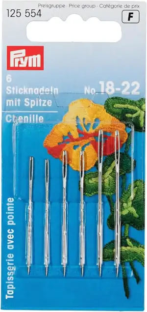 Sticknadeln mit Sp. ST 18-22 silberfarbig/goldfarbig, Silber