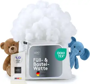 LILENO HOME Füllwatte 2kg im praktischen Vlies Beutel - Füllmaterial u. Füllwatt