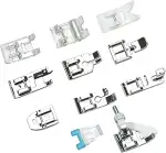 11 Stück Multifunktions Nähfuß, Nähfüsse, Zubehör Set für Nähmaschine von W6, Brother, Singer, Pr...