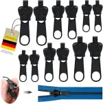Reissverschluss-ReparaturSet,3 Größen Abnehmbare Reisverschluss-zipper Ersatz,Ohne Zusatzwerkzeug...
