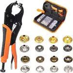 INNOVIO Druckknopf Set mit Zange – 80 Set Metall-Druckknöpfe (15mm) für Leder, Segeltuch, Jacken,...