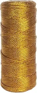 1,5 mm Metallic Gold Kordel 100 m, Unelastische Schnur zum Basteln für DIY, Hoch
