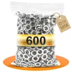 Philtool Ösen 10mm, 600 Stück Ösen für Planen Rostfrei, Metall Tülle Grommets Setzwerkzeug Ösenzange, Planenösen Ideal für Planen, Stoff, Leder, Schuhe, Banner, Kleidung, Zelt, Taschen