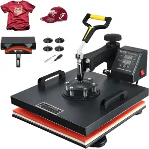 VEVOR Transferpresse 38 x 38 cm, Wärmepresse 220 V, Transferpresse 1200 W, Texti