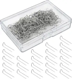 200 Stück U-Form Stecknadeln, Stecknadel Ohne Kopf Edelstahl Sewing Pins mit Box