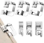 6 Stücke Nähfüße Edelstahl Nähfuß Set - 6 Größen Saum Presserfoot Für Brother Singer, W6, Elina, Janome - Silber Nähmaschinenfüße