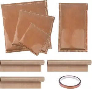 8er-Pack Heißpresskissen-Set, 4 Größen Transfer-Teflonkissen und 3 Heizfolien – 