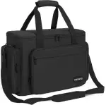 Nähmaschinentaschen, Kompatibel mit den Meisten Standard Nähmaschinen, Transporttasche für Nähmaschine und Zubehör mit Herausnehmbarem Polster und Mehreren Staufächern (Schwarz)