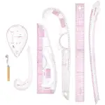 QWORK® 7 Stück kurvenlineal set, schneider lineal, metrisches nähen lineal, nähzubehör, für Designer, Schnittmusterersteller, Schneider