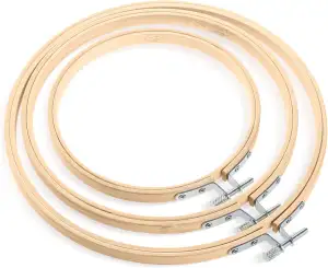 Siumir Bambus Stickrahmen Kreuzstich Rahmen 3 Stück, 13cm, 17cm, 20cm Kreis Kreu