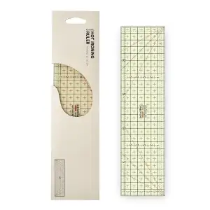 KEARING Hitzebeständiges Bügellineal 25×6,5 cm – Anti-Rutsch & Maßhilfe zum Mess