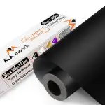 Selbstklebende Vinylfolie Plotter Schwarz Matt, 30cm x 305cm Permanente Plotter-Vinylfolie mit PET-Träger, leicht zu schneiden und zu entgittern für permanente Aufkleber, Schilder und Bastelprojekte