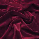 Pannesamt Stoff Meterware 2M x 155cm, Dunkelrot Samtstoff Velvet Dekostoff Meterware für Vorhänge Gardinen Tischdecke Sofabezug
