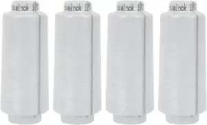 Trojalock Overlockgarn 4 x 2500 m, für alle gängigen Overlock-Maschinen (Weiß)