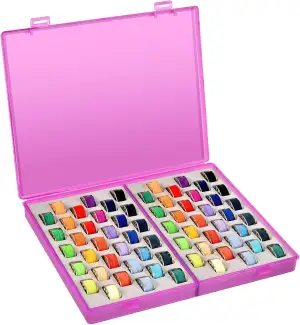 Xuerdon Spulenhalter Box – 66 Stück Spulen Faden-Aufbewahrungs-Organizer kompati