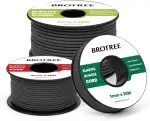 Brotree Gummiband Gummischnur 2mm x 10m Gummikordel Elastische Schnur für Armbänder, Halsketten, Nähen, DIY, Handwerk, Schmuck, Zelt, Rucksack - Schwarz