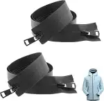 XCSJ #5 Reißverschluss 70cm wasserdicht - 2-Wege-Trennverschluss für Outdoor-Bekleidung, professi...