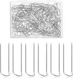 200 Stück Stecknadeln U-Form, Strohblumennadeln Stecknadeln Ohne Kopf Edelstahl Stecknadel Ohne K...