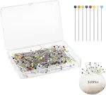 Stecknadeln Mit Kopf [320 Stück], 38 Mm Bunte Glaskopfnadeln, Edelstahl Stecknadeln Für Schmuck H...