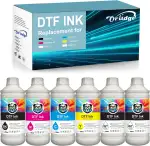 DTF Tinte 1500ml, DTF Transfertinte für DTF Nachfülltinte kompatibel mit Epson DTF Drucker DX5 DX7 R2400 P400 P800 XP600 I3200 4720 TX800 ET-8550, XP-15000, L1800, L805, R1390(CMYK+2WH)