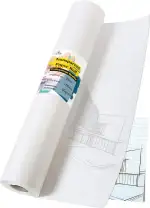 Tritart Transparentpapier Rolle 100cm x 25m 50g/m - Skizzenpapier , Schnittmusterpapier , Transparentes Architektenpapier - Professionelles Pauspapier & Tracing Paper