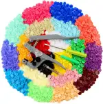 ilauke Kam Snaps, 400 Set Druckknöpfe Set mit Zange, 20 Farben Plastik Druckknöpfe Prym Color Snaps Set ohne Nähen Werkzeug für Button Kleidung Basteln DIY Sewing Clothes Raincoats