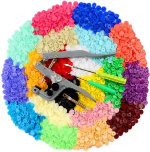 ilauke Kam Snaps, 400 Set Druckknöpfe Set mit Zange, 20 Farben Plastik Druckknöp