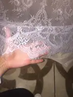 Chantilly Lace Floral Bridal/Wedding Dress Flower Textil Handwerk Scallop Trim Applique Kleidung Vorhang Weiß Elfenbein/Schwarz 300cmx150cm ALE02