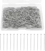 1000 Stück Stecknadeln Ohne Kopf, 26cm*0.6mm Schneiderin Kopf Pins Abstecknadeln Stecknadelns in Box, Stecknadel Satin Pin Mit Kopf Sewing Pins für Basteln Nähen Säumen Craft Jewelry Dekoration