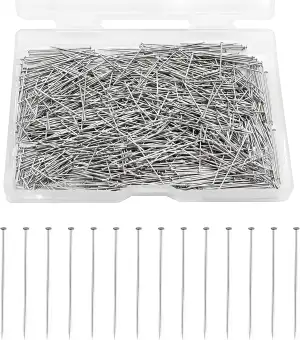 1000 Stück Stecknadeln Ohne Kopf, 26cm*0.6mm Schneiderin Kopf Pins Abstecknadeln