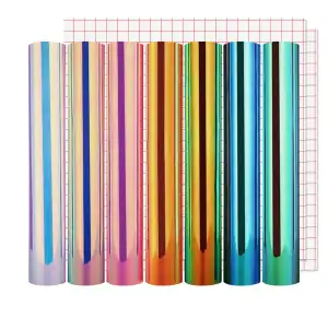 Lya Vinyl Holografiche Vinylfolie Plotter 30.5cm x 30.5cm - 7 + 2 Blätter Plotte