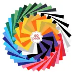 Lya Vinyl Plotterfolie Textil, 60 Stück Flexfolie Plotter Textil 30,5cm x 20,5cm für Cricut und Silhouette Cameo, Textilfolie Plotter für DIY Stoff und Shirt