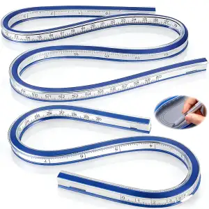 Jetstream 2 Stück Kurvenlineal, 30cm&60cm Flexibles Kurvenlineal, Biegsames Line