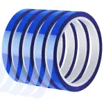 5 Rollen Hitzebeständiges Klebeband, 10mm x 30m Sublimationsklebeband Blaues Wärmeband Hitzeschutz für Sublimation Elektronik Leiterplatten