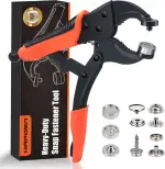 Druckknopf Set Mit Zange, Verstellbares Druckknopf-Setter-Werkzeug, EnthäLt 40 SäTze 15-Mm-Druckk...