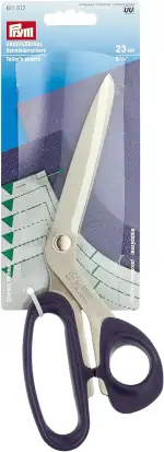 Prym 611517 PROFESSIONAL Schneiderschere 23 cm (8¾″), Edelstahl, blau – Präzisionsschere mit ergonomischem Softgriff, extra scharfe Klingen für Stoffe & Textilien, ideal für Nähen & Schneidarbeiten