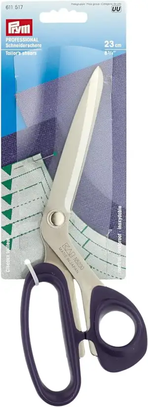 Prym 611517 PROFESSIONAL Schneiderschere 23 cm (8¾″), Edelstahl, blau – Präzisio