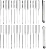 30 Stück Nähmaschinennadeln,Nähnadeln Nähmaschine,Jersey Nadeln für Nähmaschine Größe 80/12,Enthält 2 Crimp-Clips,für die meisten Nähmaschinen Zubehör