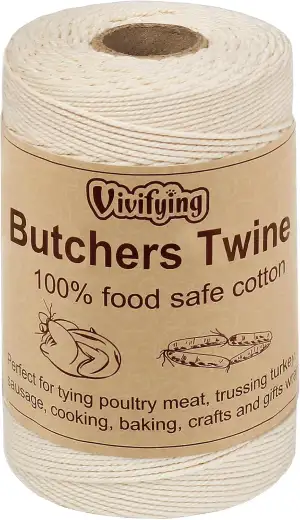 Vivifying 200m Bäcker Bindfäden, 3-lagig Baumwoll-Garn für die Küche, lebensmitt