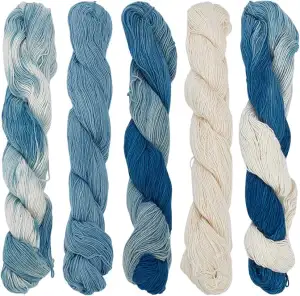 FREEBLOSS 5 Stück Sashiko Garn Set für Japanisches Quilting und Stick Sashiko 11