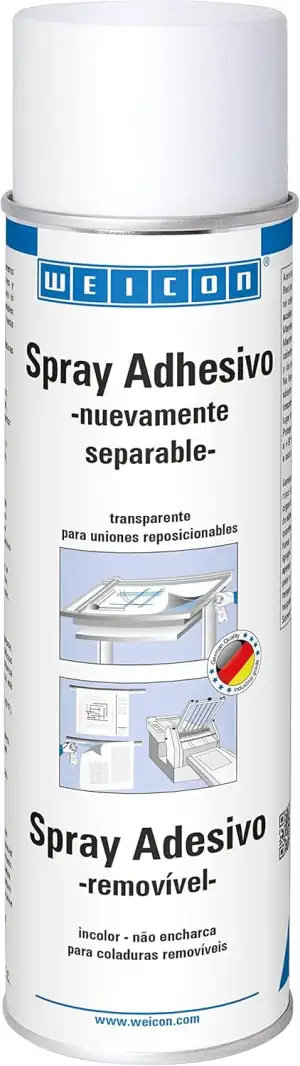 WEICON Sprühkleber wieder lösbar 500 ml, Non Permanent für Plotter, Schneidmatte